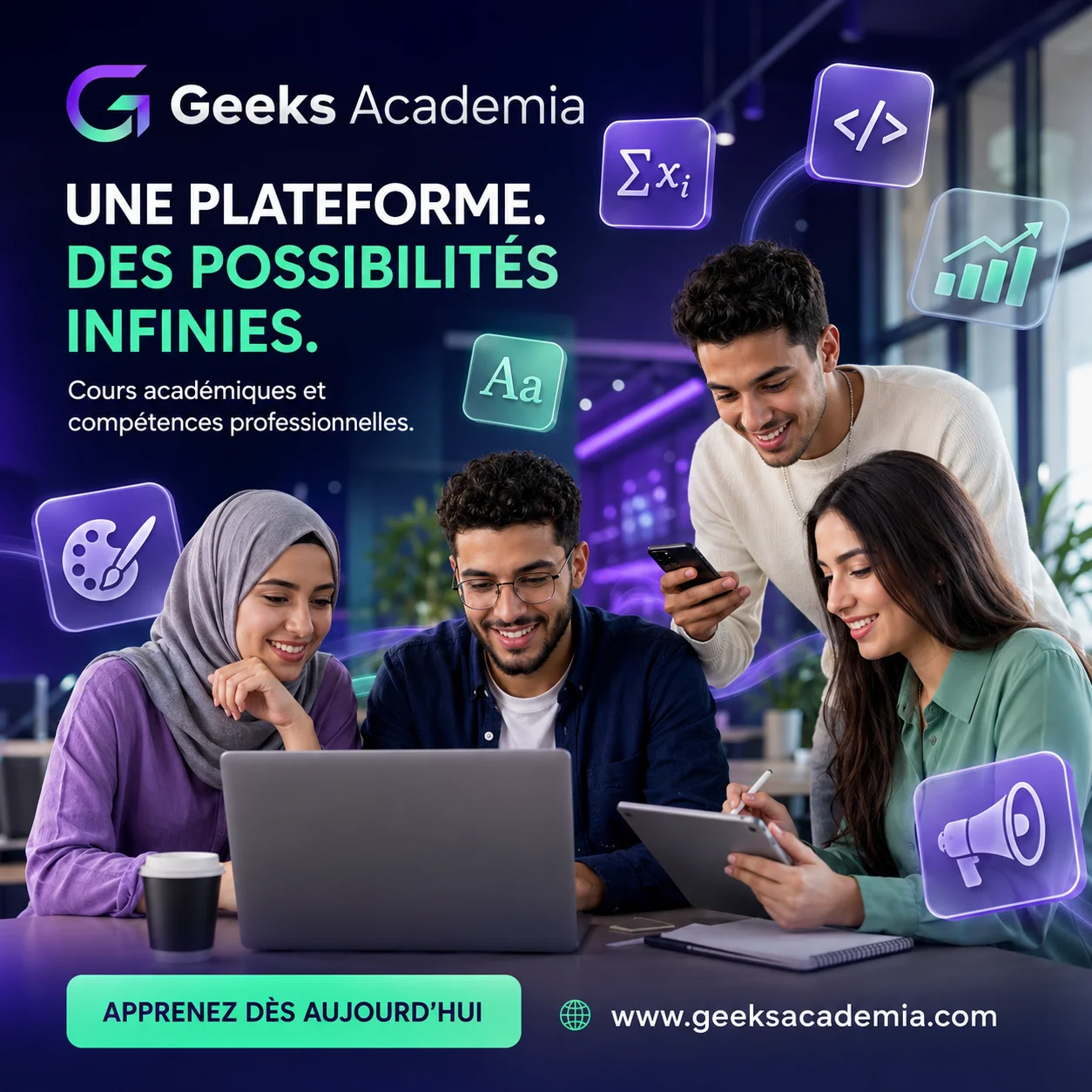 Geeks Academia social creative 01